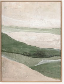 Quadro su tela incorniciato dipinto a mano Green Field