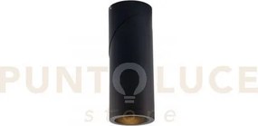 Plafoniera genesis attacco gu10 nera 6x15,5cm orientabile 330° lamp...