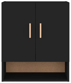 Armadietto a muro nero 60x31x70 cm in legno multistrato