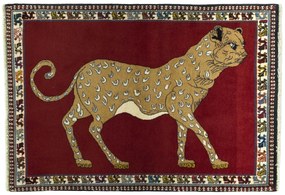 Gabbeh Tappeto 150 x 100 Rosso (Iran) Annodato A Mano