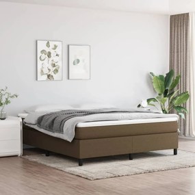 Giroletto Senza Materasso Marrone Scuro 160x200 Cm Tessuto /
