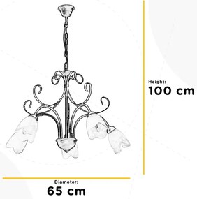 ONLI - Lampadario a sospensione con catena ODINO 5xE14/6W/230V