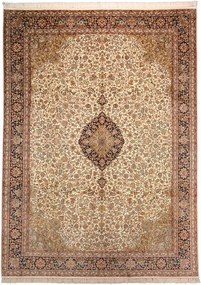 Cashmere Silk Tappeto orientale 340x250 Beige (Indian) Annodato A Mano