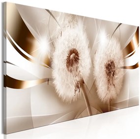 Quadro Two Dandelions (1 Part) Narrow  Colore Marrone, Dimensioni e Misure 120x40