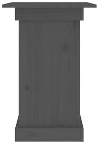 Portafiori grigio 40x40x60 cm in legno massello di pino