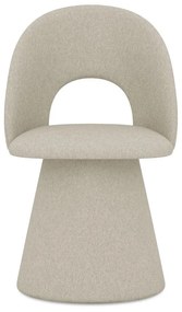 Sedia da pranzo beige in imbottito Kalo – Makamii