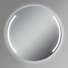 Specchio LED 75 cm con doppia sabbiatura ad arco e illuminazione perimetrale