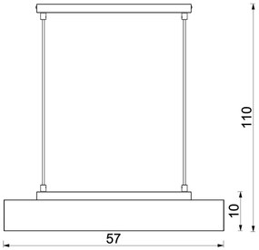 Lampadario a sospensione con filo MAISON 3xGU10/8W/230V marrone/quercia