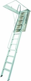Scala retrattile in acciaio foro 120H 2.80 m, 12 gradini,