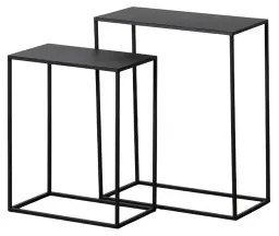 Set di 2 tavoli Nero Ferro 50 x 25 x 60 cm (2 Unità)