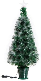 Albero di Natale artificiale Fibre ottiche verde con illuminazione H 100 cm x Ø 45 cm