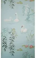 Nina Campbell Carta da parati Swan Lake - pale blue