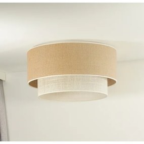 Duolla - Plafoniera YUTE BOHO 3xE27/15W/230V diametro 60 cm marrone/color crema