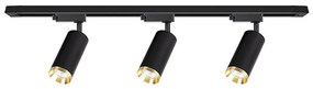 Faretto per sistema a binario MICA 3xGU10/10W/230V nero/oro