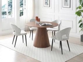 Tavolo da pranzo tondo 4 coperti in MDF Naturale scuro - ANTALIZA