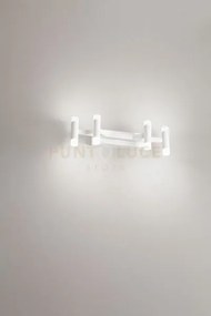 Applique candles 4 luci in metallo e alluminio bianco led 24w 1680...