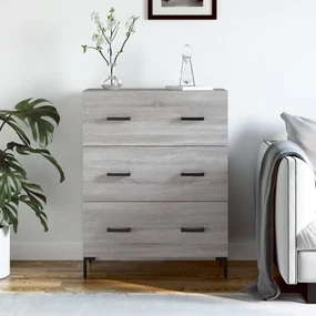 Credenza Grigio Sonoma 69,5x34x90 Cm İn Legno Multistrato /