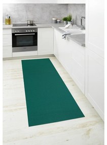 Tappeto da bagno in plastica verde scuro 65x200 cm Petrol - Wenko