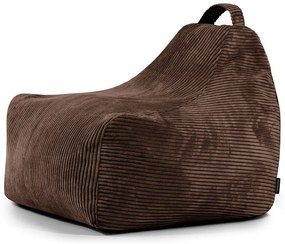 Pouf a sacco per bambini marrone scuro con rivestimento in velluto a coste Game Amuse – SLOWDOWN