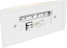 Applique da Parete 2xG9 Curva Bidirezionale 30x14cm in Gesso