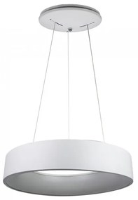 Lampada Led A Sospensione Moderno Circolare Colore Bianco Diametro 600mm 30W 3000K Dimmerabile SKU-3995