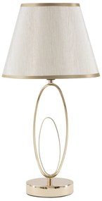 Lampada da tavolo bianca con design dorato Flush - Mauro Ferretti