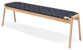 Panchina di colore nero/naturale Klupa - Gazzda