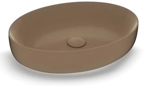 Lavabo da appoggio OLYMPIA CERAMICA ovale in ceramica L 55 x H 14 x P 40 cm marrone