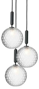 Miira 3 Lampadario Large Rock Grey/Optic Clear - Nuura