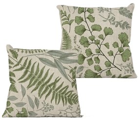Cuscino verde e beige , 45 x 45 cm Botanical - Surdic