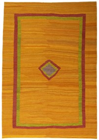 Kilim Tappeto 260 x 190 Giallo (Iran) Tessuto A Mano