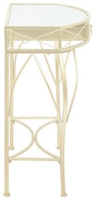 Tavolino Laterale in Stile Francese in Metallo 82x39x76 cm Oro
