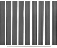 Pannelli di Ricambio per Recinzione 9 pz in WPC 170 cm Grigi 45040