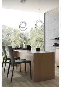 Lampadario LED moderno Renè grigio Ø30cm, luce naturale 2100 lumen, NOVECENTO