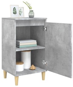 Comodini 2 pz grigio cemento 40x35x70 cm in legno multistrato