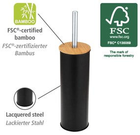 Spazzola per WC in acciaio nero Tortona - Wenko