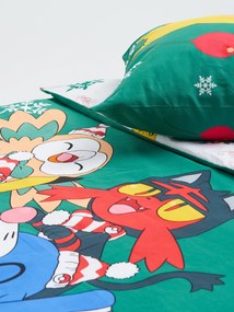 Sinsay - Set biancheria da letto in cotone Pokemon - verde