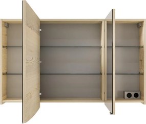 Specchio Contenitore Contea Con Illuminazione PELIPAL sinistro pino polar L 120 x H 72 x P 17 cm