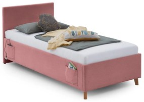 Letto da bambini rosa imbottito con contenitore con rete inclusa 90x200 cm Cool – Meise Möbel