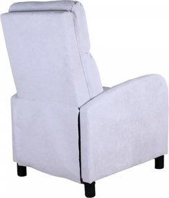 Poltrona relax Comoda sistema recliner manuale in tessuto Grigio