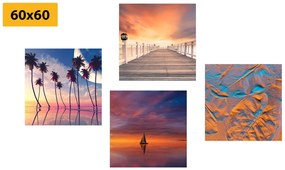 Set di quadri – Paesaggio marino in colori splendidi