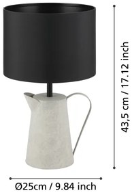 Eglo 43642 - Lampada da tavolo KENSAL 1xE27/40W/230V