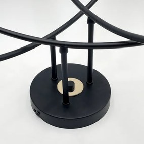 Lampadario a plafone ANYA 6xE27/15W/230V nero/oro