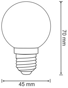 SET 2x Lampadina LED PARTY E27/0,5W/36V verde