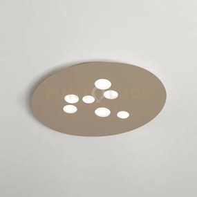 Luna p/g - plafoniera metallo e alluminio tortora 7 luci attacco gx...