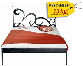 Letto matrimoniale in ferro Madagascar senza pediera - 160 x 200 cm