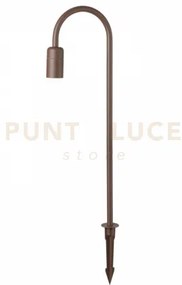 Lampione da giardino garden spikes marrone in alluminio 3000k