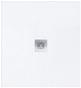 Piatto doccia SANYCCES in fibra di vetro Logic bianco L 90 x L 90 x H 3 cm opaco effetto ardesia