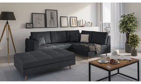 Pouf grigio scuro Ariella - Ropez