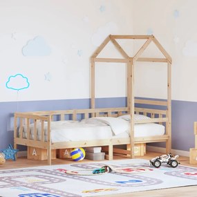 Dormeuse Con Tetto 80x200 Cm İn Legno Massello Di Pino /